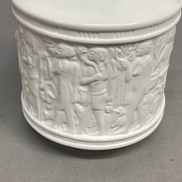 Porzellan KPM Bavaria Germany White Bisque Porcelain Flower Vase - 1970’s - Picture 2 of 10